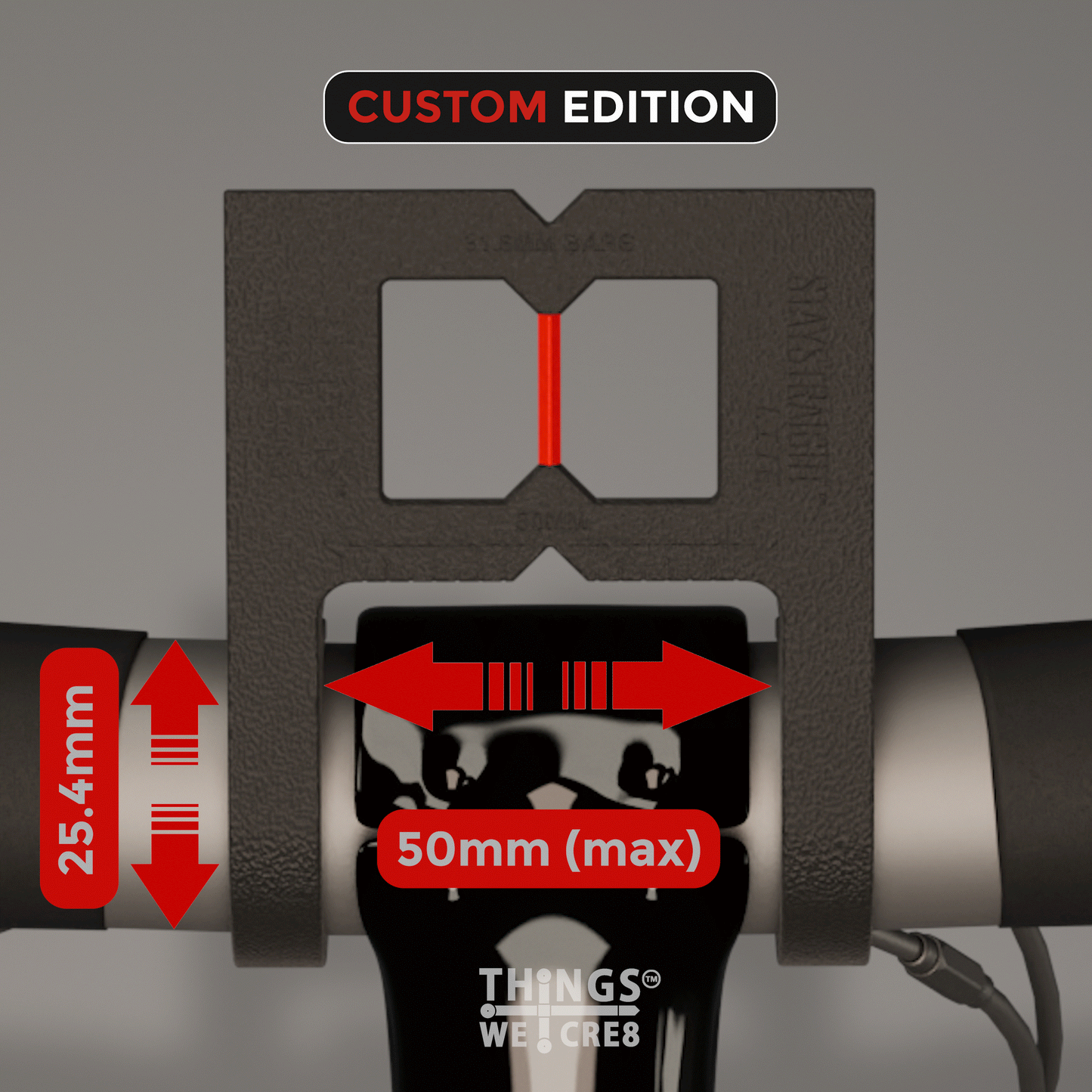 ThingsWeCre8™ STAYSTRAIGHT™ Lite bicycle handlebar alignment tool